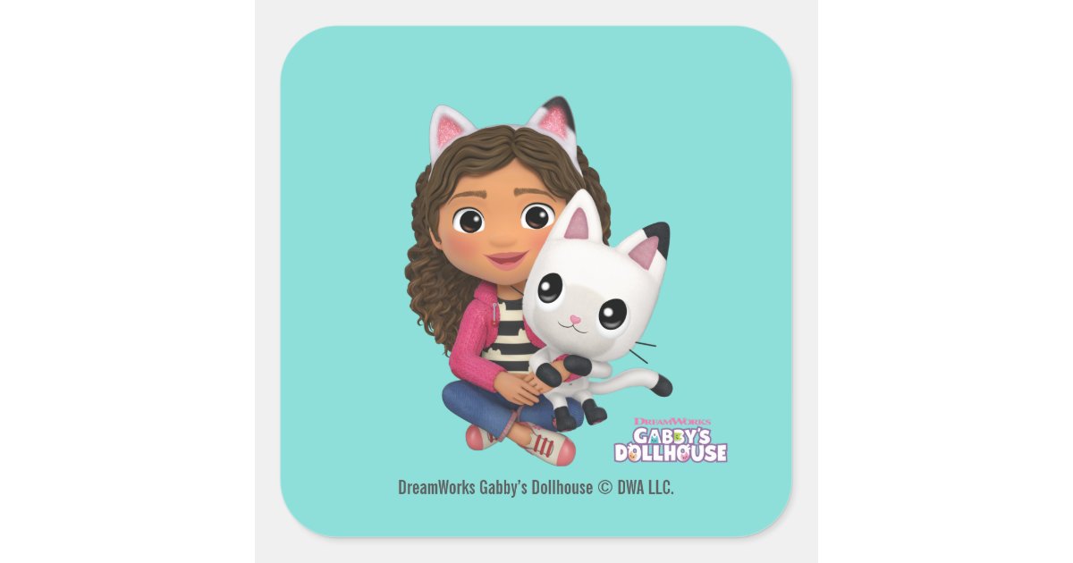 Gabby's Dollhouse, DJ Catnip Square Sticker