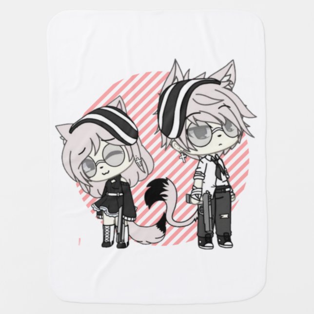 gacha,gacha life,gacha club,game,anime, baby blanket (Front)