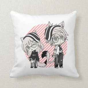 gacha,gacha life,gacha club,game,anime, throw pillow