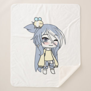 gacha, gachalife, gachaclub, game, anime, cute sherpa blanket