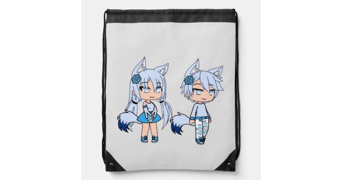 Personalized Drawstring Backpack Unicorn Sky Blue 