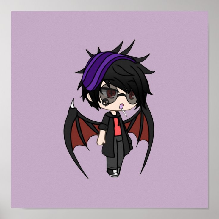 Gacha Life Series Karl Chibi Vampire Boy Poster | Zazzle