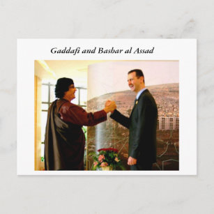 Gaddafi and Bashar al Assad Postcard