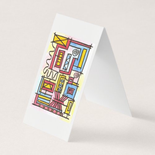 Gadgetry Four_Whimsical Modern Geometric Art Business Card