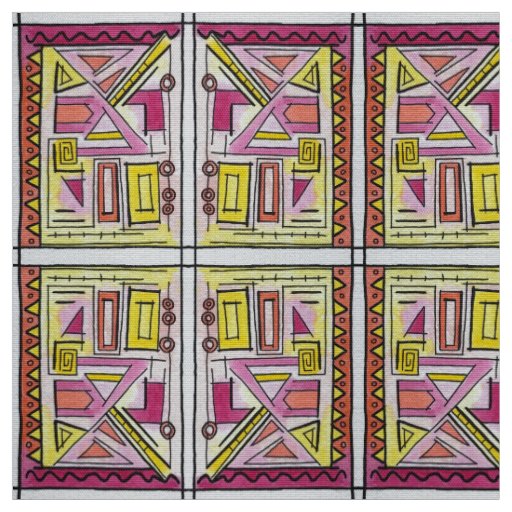 Gadgetry Six-Whimsical Geometric Pattern Fabric