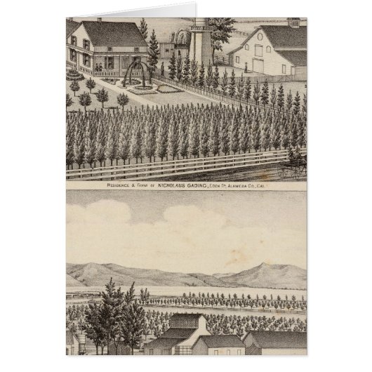 Gading, Jessup residences, farms Cards (Front)