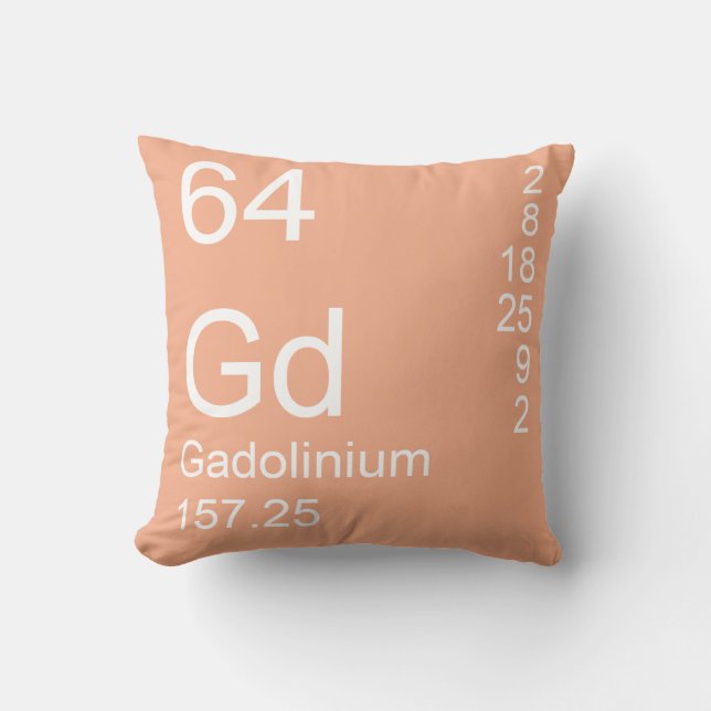 Gadolinium Throw Pillow (Front)