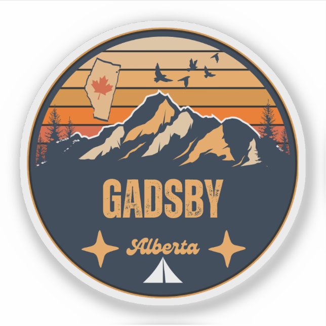Gadsby, Alberta Sticker (Front)