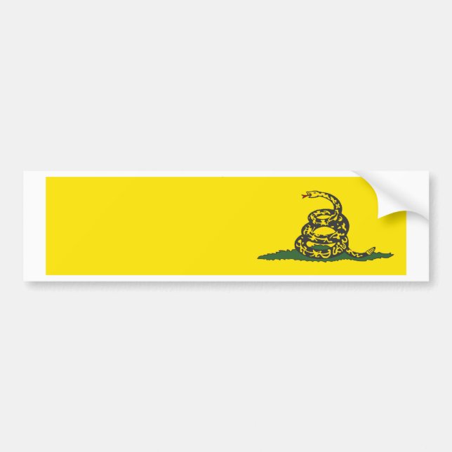 Gadsden Bumper Sticker Add Your Text (Front)