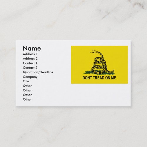 Gadsden Business Card