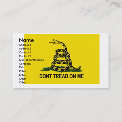 Gadsden business card,...