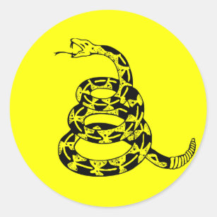 Gadsden Coiled Rattlesnake Classic Round Sticker