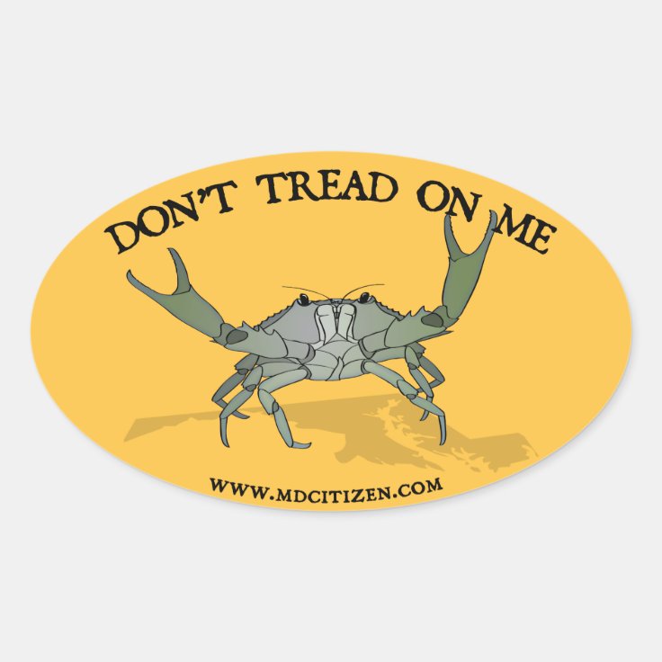 Gadsden Crab Oval Sticker Zazzle