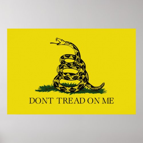 Gadsden Dont Tread On Me Flag Canvas Matte Poster