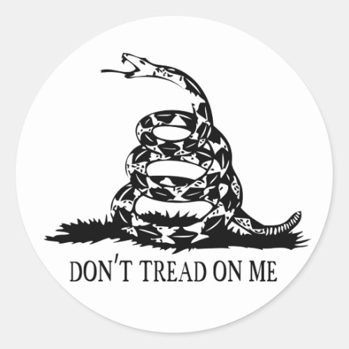 Gadsden _ Dont Tread on Me Large Classic Round Sticker