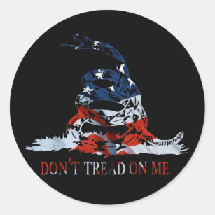 Gadsden - Don't Tread on Me Red, White and Blue Classic Round Sticker