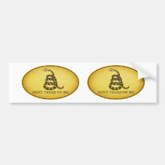 Gadsden Flag Bumper Sticker 2 Oval