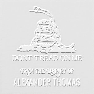 Gadsden Flag Don’t Tread on Me Library Book Name Embosser