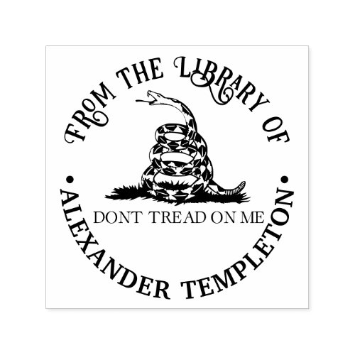 Gadsden Flag Dont Tread on Me Library Book Name  Self_inking Stamp