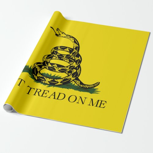 Gadsden Flag Dont Tread on Me American Snake Wrapping Paper