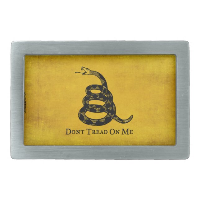 Gadsden Flag Don't Tread On Me  Belt Buckle (Front)