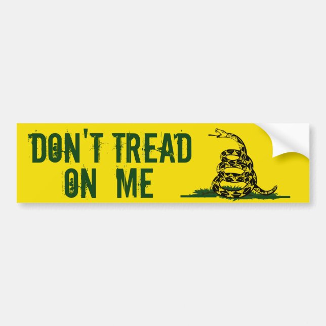 Gadsden Flag Dont Tread On Me Bumper Sticker (Front)