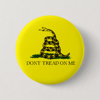 Gadsden Flag Don't Tread On Me Button