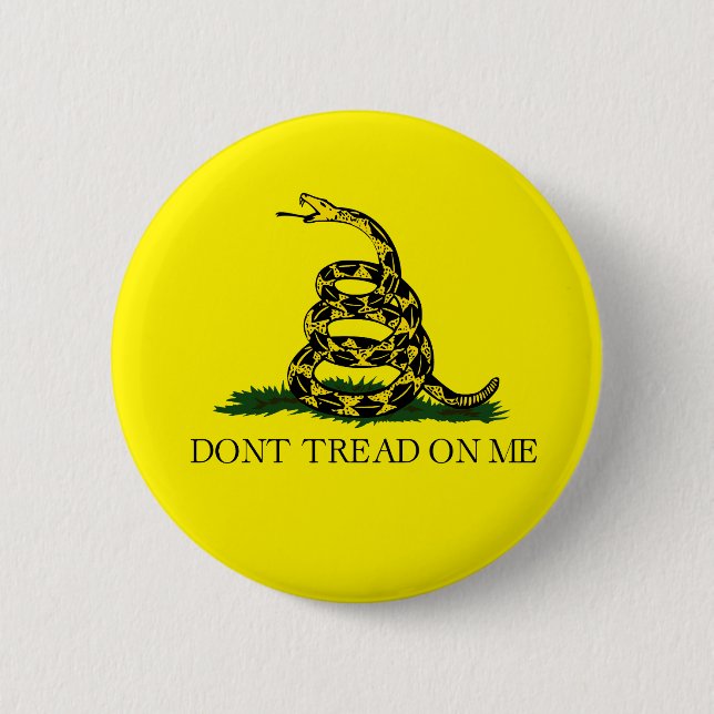 Gadsden Flag Don't Tread On Me Button (Front)