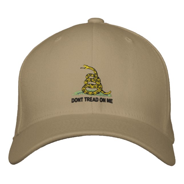 Gadsden Flag Dont Tread On Me Embroidered Baseball Hat (Front)