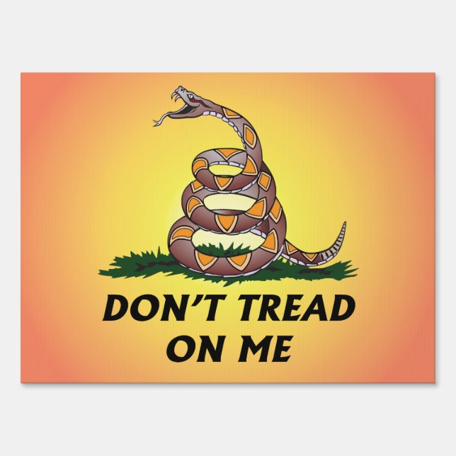 GADSDEN FLAG Dont Tread On Me Freedom Rattlesnake Sign (Front)