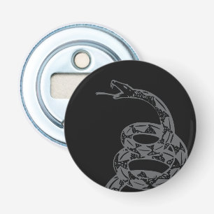 Gadsden Flag Don't Tread on Me Gray Bottle Opener