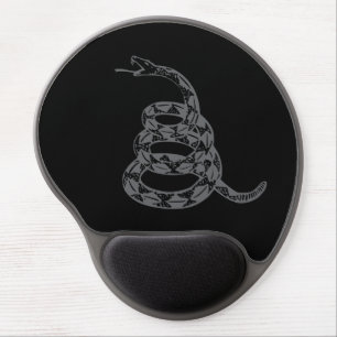 Gadsden Flag Don't Tread on Me Gray Gel Mouse Pad