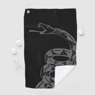 Gadsden Flag Don't Tread on Me Gray Golf Towel