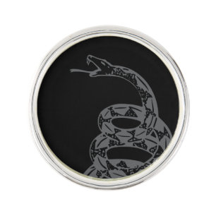 Gadsden Flag Don't Tread on Me Gray Lapel Pin