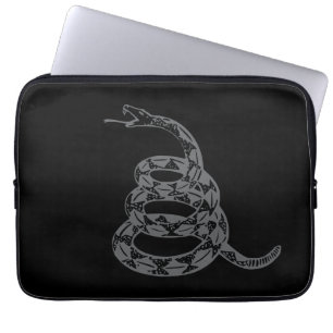 Gadsden Flag Don't Tread on Me Gray Laptop Sleeve