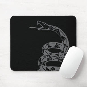 Gadsden Flag Don't Tread on Me Gray Mouse Pad