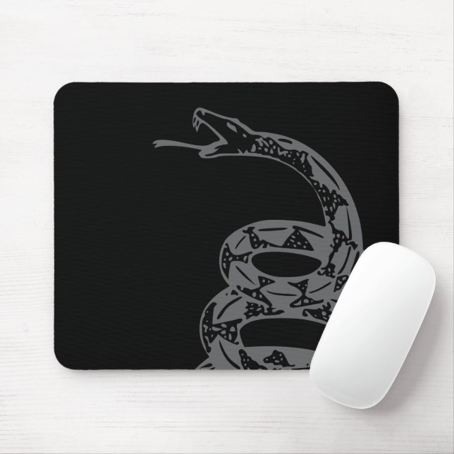 Gadsden Flag Don't Tread on Me Gray Mouse Pad (With Mouse)