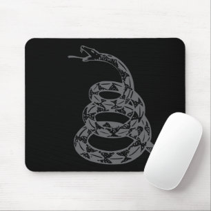 Gadsden Flag Don't Tread on Me Gray Mouse Pad