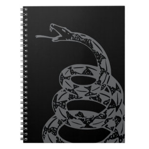 Gadsden Flag Don't Tread on Me Gray Notebook