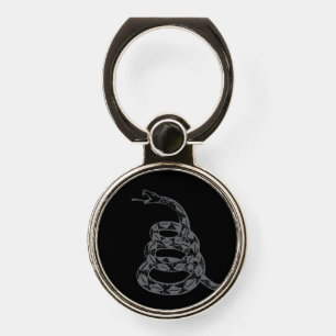 Gadsden Flag Don't Tread on Me Gray Phone Ring Stand