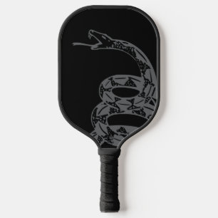 Gadsden Flag Don't Tread on Me Gray Pickleball Paddle