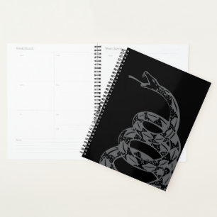 Gadsden Flag Don't Tread on Me Gray Planner