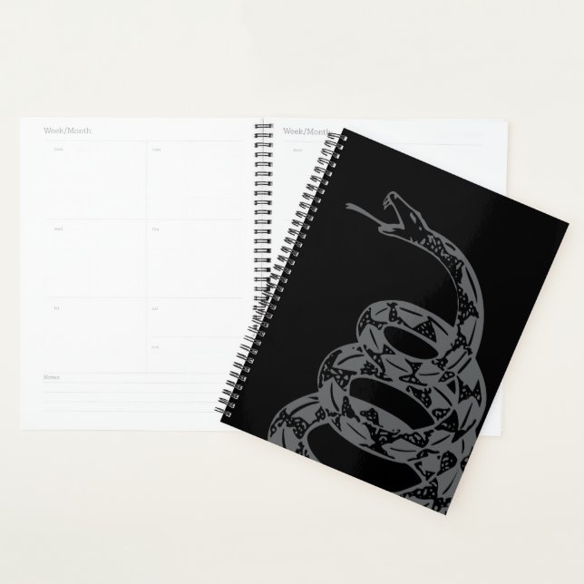 Gadsden Flag Don't Tread on Me Gray Planner (Display)