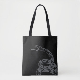 Gadsden Flag Don't Tread on Me Gray Tote Bag