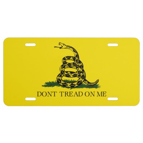 Gadsden Flag Dont Tread On Me License Plate