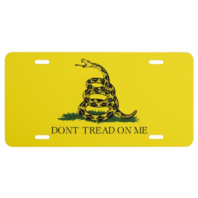 Gadsden Flag Don't Tread On Me License Plate (Front)