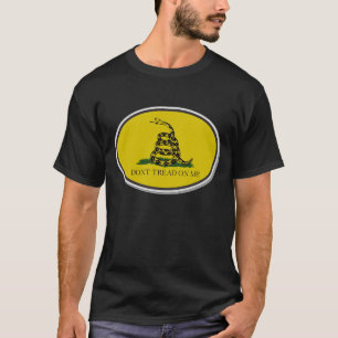 Gadsden Flag Dont Tread On Me Oval Design T-Shirt