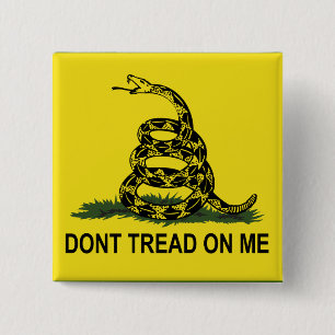 Gadsden Flag Dont Tread On Me Pinback Button
