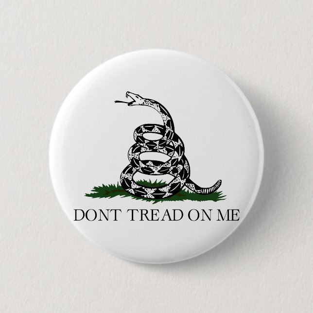 Gadsden Flag "Don't Tread On Me" Pinback Button (Front)