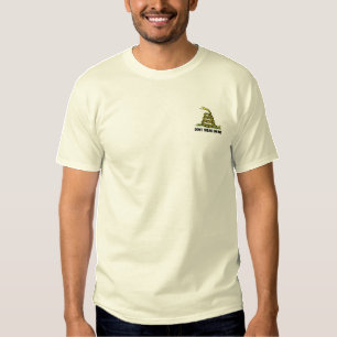 Gadsden Flag Dont Tread On Me Political Embroidered T-Shirt
